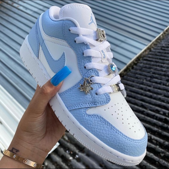 Blue Air Jordan 1 Lows - Picture 1 of 1